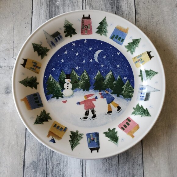 Nikko Winter Wonderland - Deb Mores (set of 2) Dinner Plate - Christmas - Picture 3 of 6